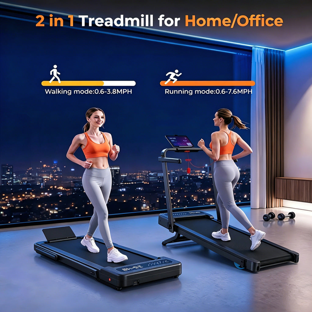 YZRUN Walking Pad with 12% Auto Incline, 2 in 1 Folding Treadmill for Home with Handle Bar, 350 LBS Capacity,3.5HP Quiet Brushless Motor
