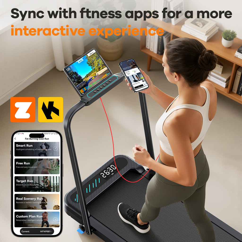 YZRUN Walking Pad with Handle Bar, Under Desk Treadmills for Home, 320 LBS Capacity