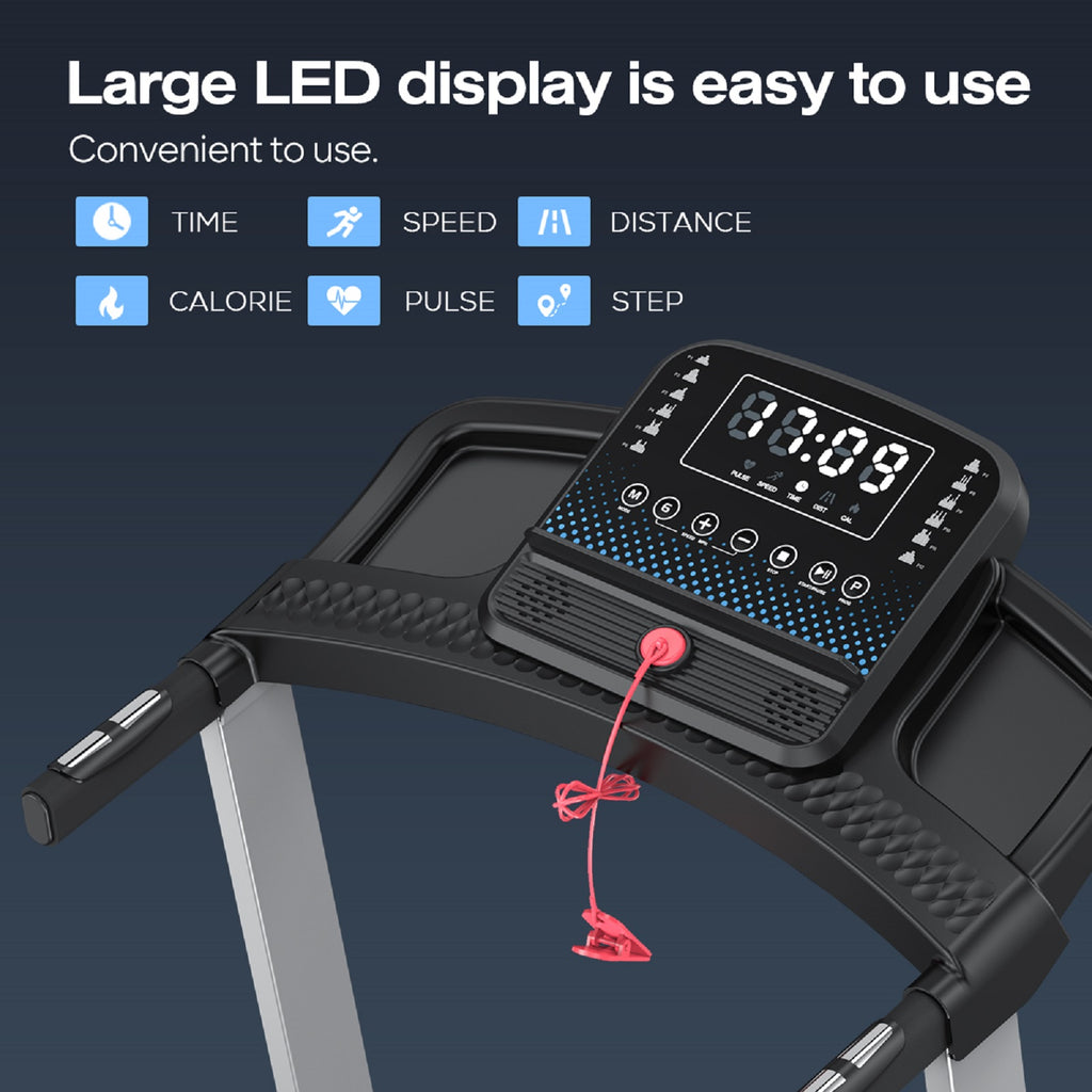 YZRUN Treadmill with Incline and Handle, Foldable Treadmill, Portable Walking Pad for Home, 350 LBS Capacity