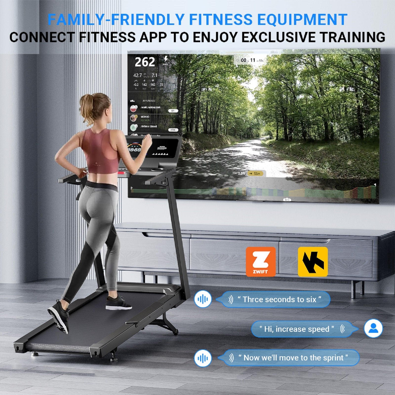 YZRUN 5.0HP Heavy Duty Treadmill, 15% Auto Incline, 10 MPH Speed, 20”×55” Extra Long Running Deck, 500 lbs Capacity, Quiet Home Treadmill with Bluetooth Speaker & Heart Rate Monitor